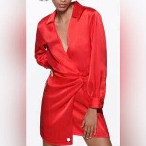 New - The Drop Women’s Mack Silky Wrap Mini Dress
